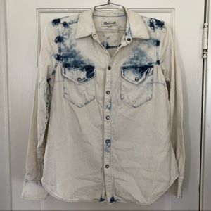 Madewell light denim button up